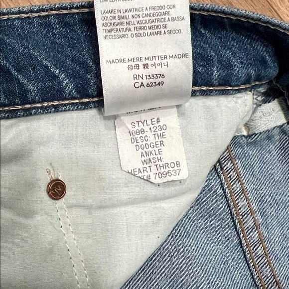 Mother The Dodger Ankle Jeans in Heart Throb Size 28 - Picture 8 of 16